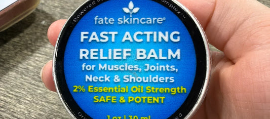 Customer-submitted photo of Fate Skincare™ Fast Acting Relief Balm™ for muscles, joints, neck, and shoulders, powered by Comfrey Miracle Complex™.