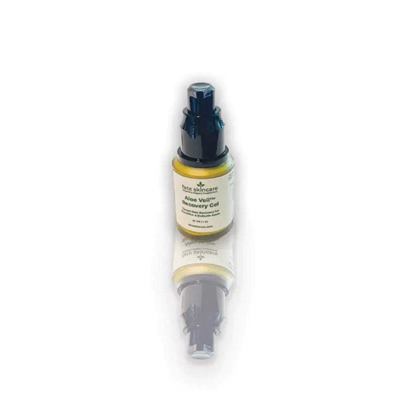 Premium Aloe Veil™ Recovery Gel by Fate Skincare in airless pump bottle, designed for cellular renewal and barrier repair.
