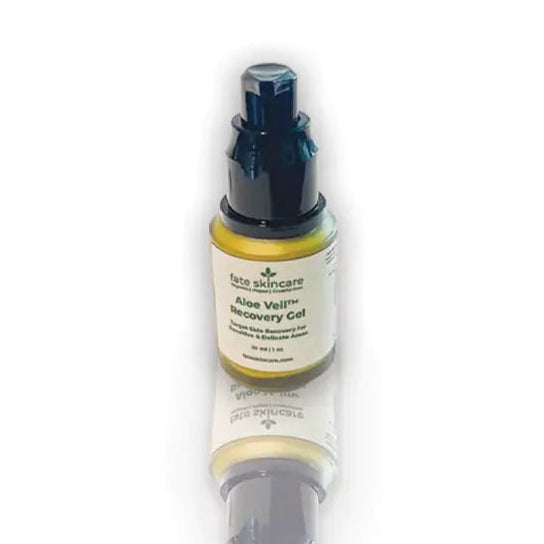 Premium Aloe Veil™ Recovery Gel by Fate Skincare in airless pump bottle, designed for cellular renewal and barrier repair.